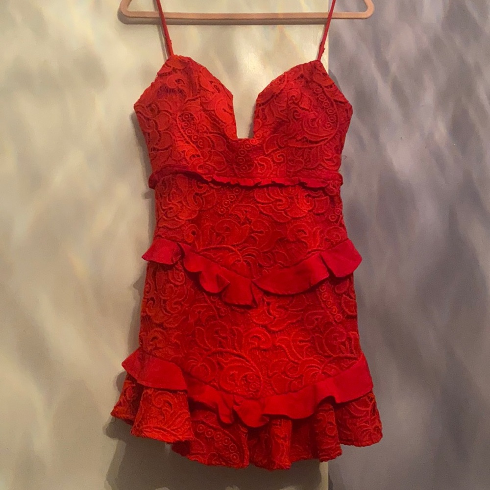 Selfie Leslie little sexy Red Dress
